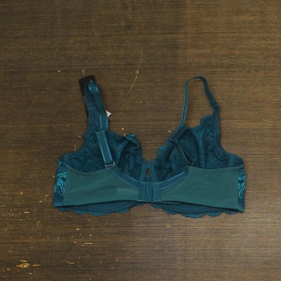 NWT Paramour Peridot Lace Full Coverage Unlined Bra Deep Caribbean Blue 36D - Picture 5 of 10